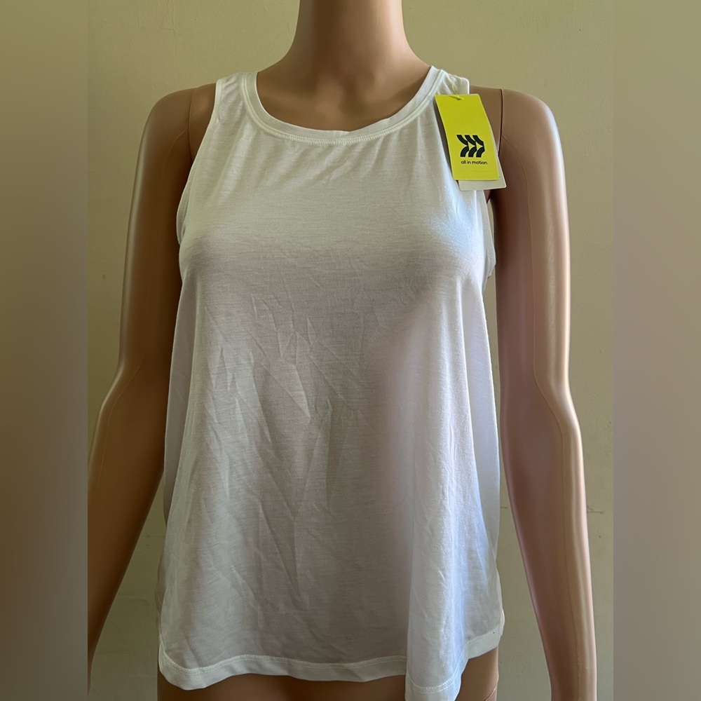 All in Motion White Tank Top